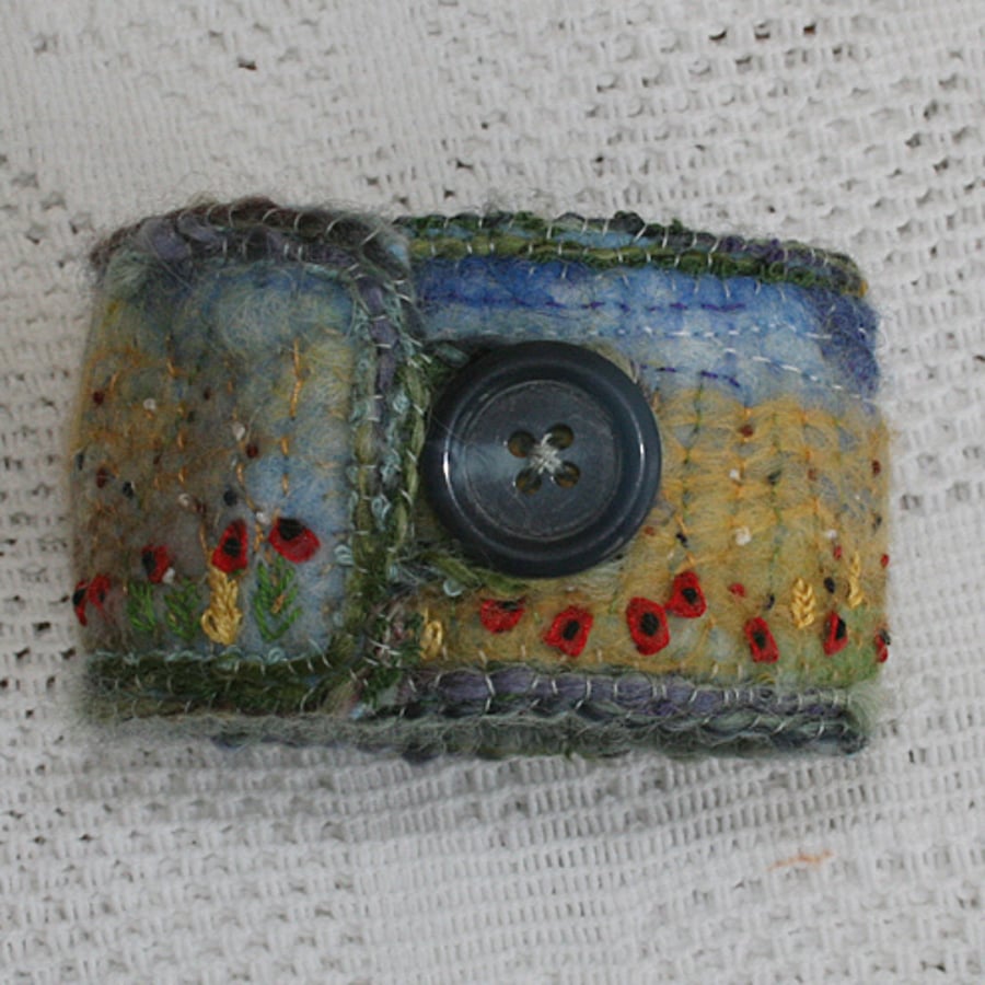 Poppies - Embroidered Cuff