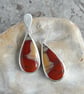 Mookaite and sterling silver drop earrings - Image 1