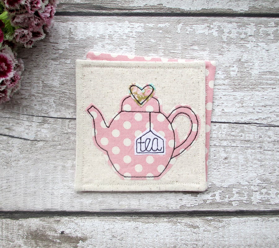 Teapot coaster, tea party decor