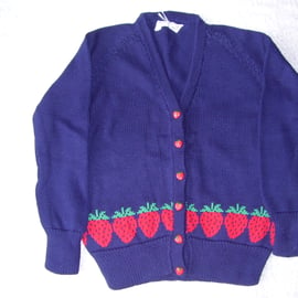 Strawberry Cardigan with Strawberry Buttons
