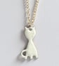 small white cat pendant - Image 6