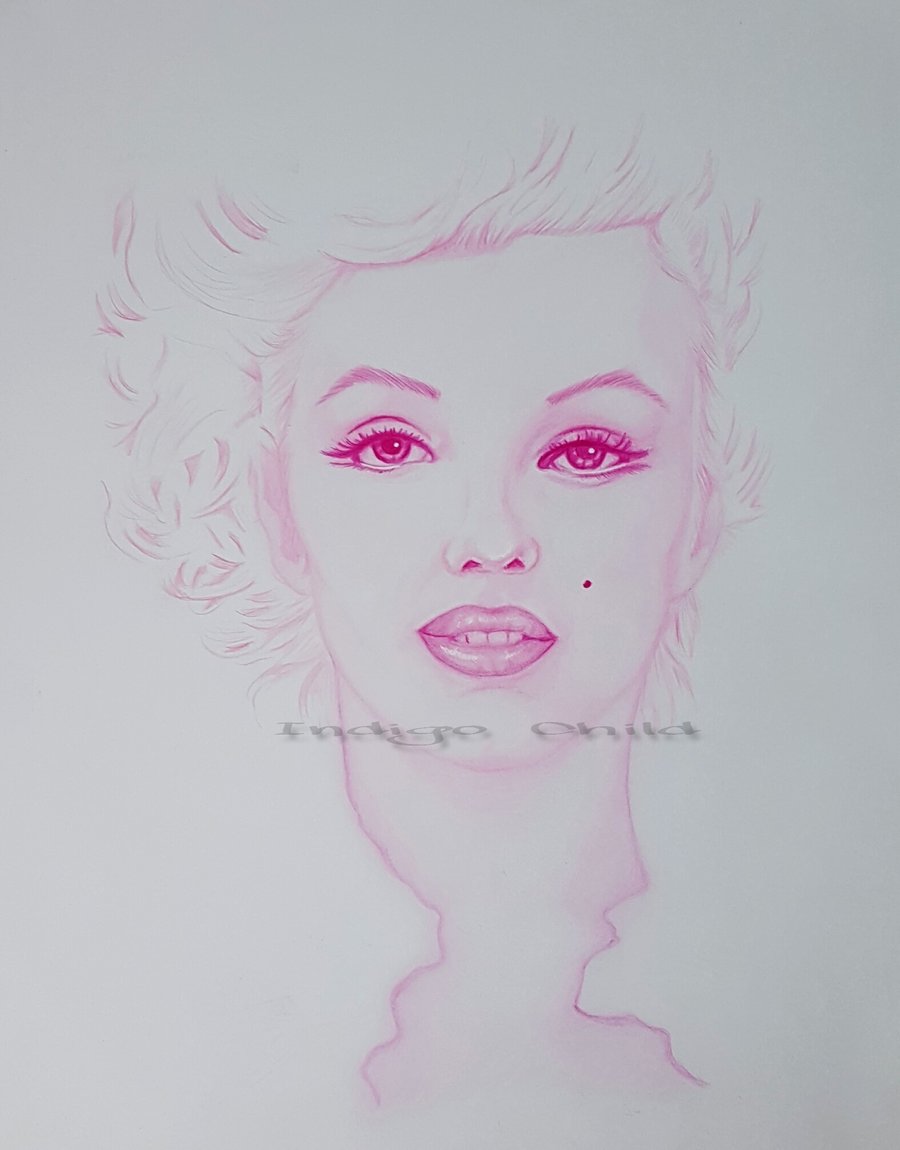 Art Drawing Marilyn Portrait