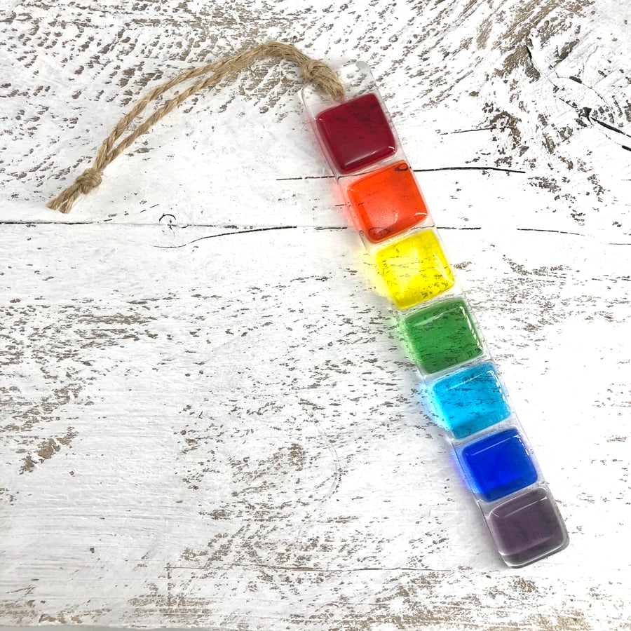 Fused Glass Rainbow Light Catcher