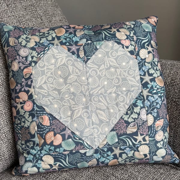 Ocean Pearls Cushion with a Heart