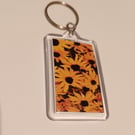 Black-eyed Susan flowers (Rudbeckia hirta) photography keyring