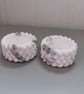 Pair of White and Silver Rope Tealight Holders - Set of 2 Christmas Candle Stand - Image 2