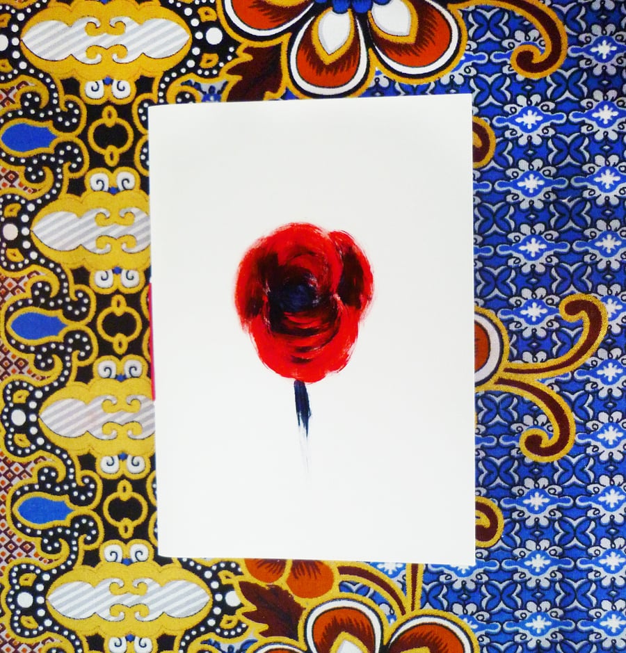 Free Postage - Red Poppy Notebook