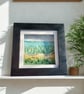 3D Coastal Watercolour Art, Handmade Sea Glass Beach Scene, One-off Desk Decor - Image 3