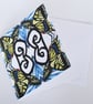 Swallowtail Butterfly Geometric Pattern Blank Greeting Card - 15 x 15cm - Image 2