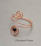 Copper wire Armlet, upper arm cuff, bracelet cuff, black agate - Image 3