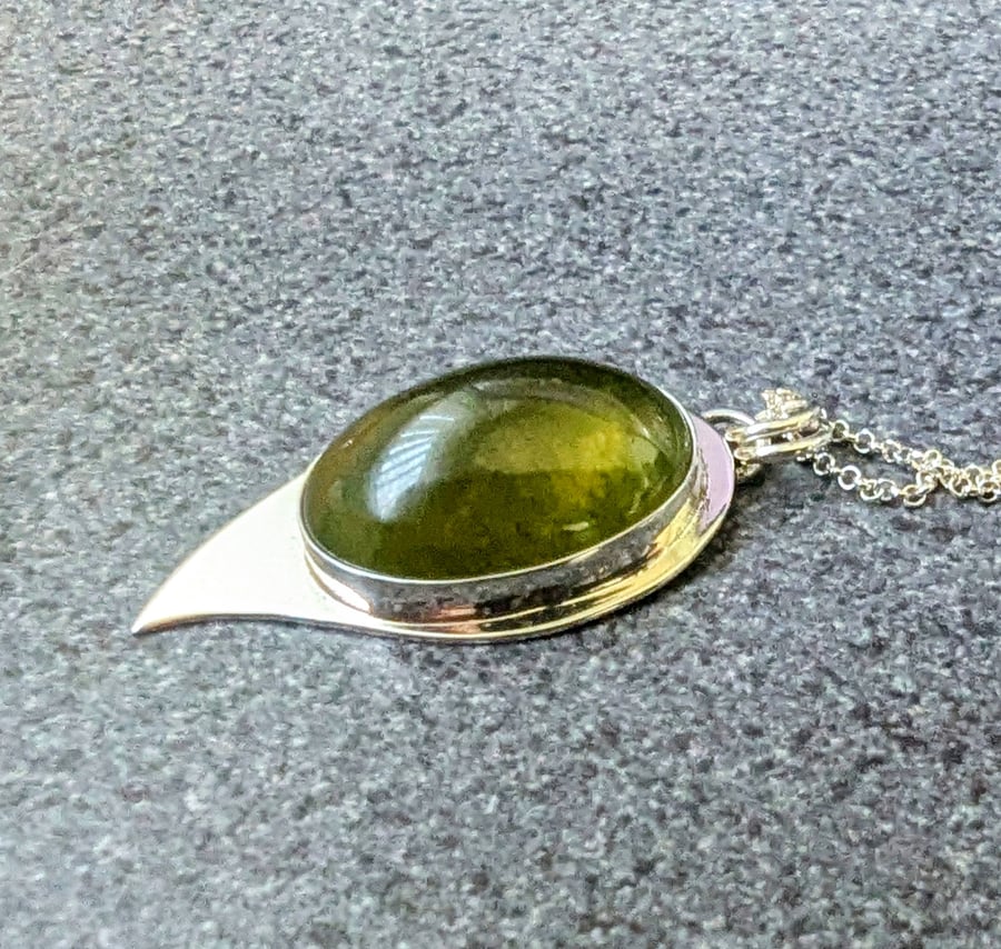 Olivine & Sterling Silver Pendant 
