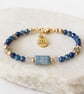 Labradorite & Lapis Lazuli Bracelet  – Minimalist Gemstone 