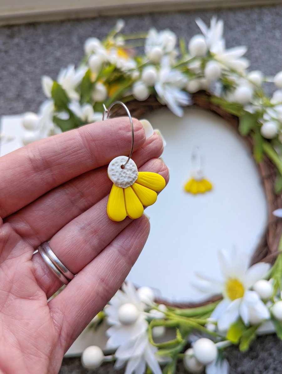 Half Daisy Hoops