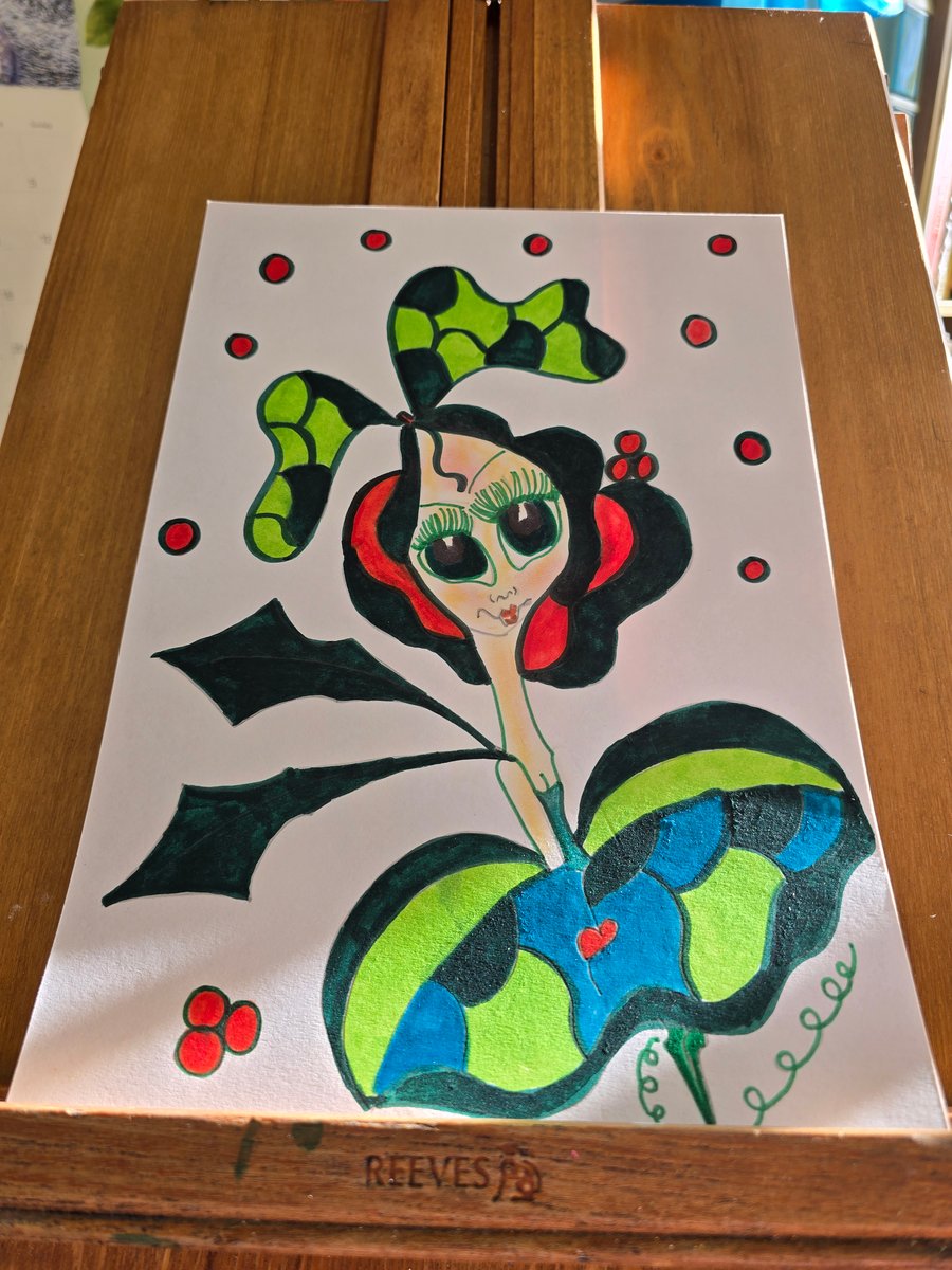 Christmas Fairy Drawing 