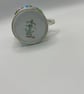 Vintage Upcycled Blue Ribbon Cup Pin Cushion - Staffordshire Bone China - Image 5