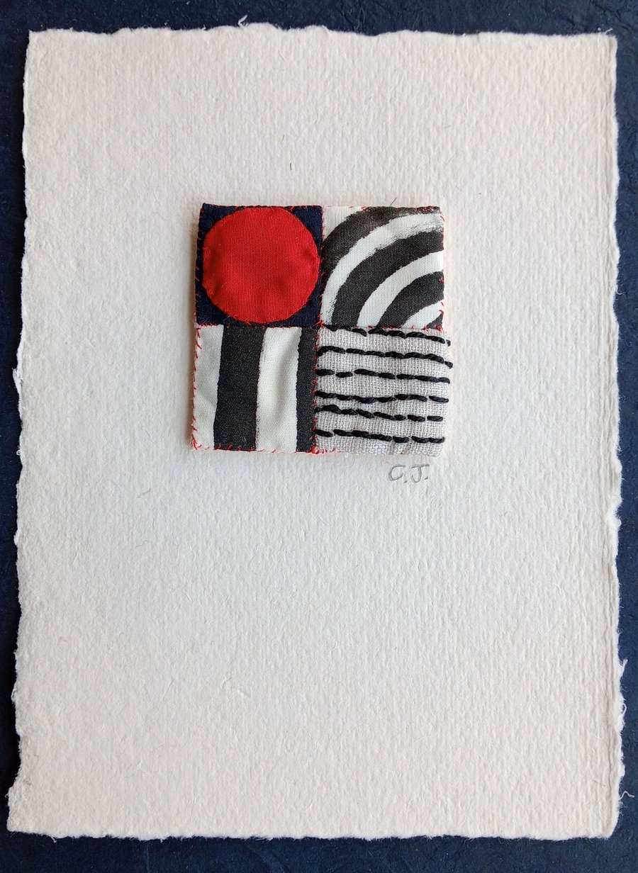 No 2 Miniature Textile Art Quilt