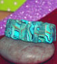 Marbled Turquoise Handmade Tiles Cuff Bracelet - Image 7