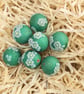 Floral Relief Beads - Polymer Clay - Image 2