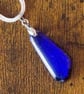 Small Blue Dichroic Glass Pendant - 1265 - Image 5