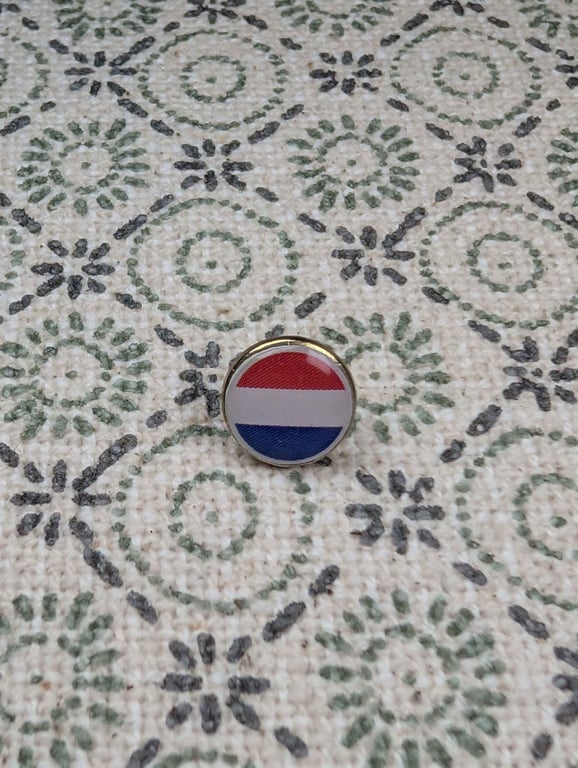 Netherlands Flag Pin - Small Resin Topped Pin Badge - Dutch Flag Badge