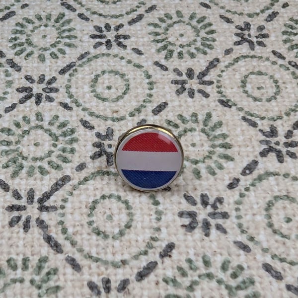 Netherlands Flag Pin - Small Resin Topped Pin Badge - Dutch Flag Badge
