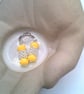 Yellow Faceted Beads and Silver Snowflake Spacers Necklace Bracelet and Earrings - Image 9
