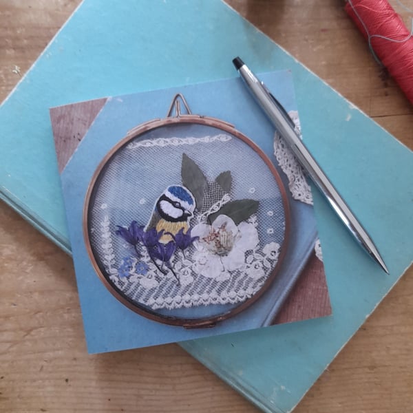 Bluetit Greetings Card