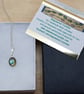 Tiny minimalist oval Labradorite pendant necklace. Reiki charged - Image 5