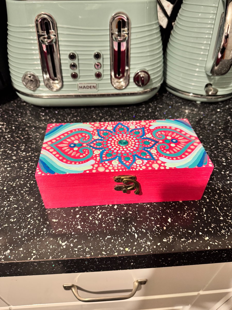 Hand painted Mandala box 