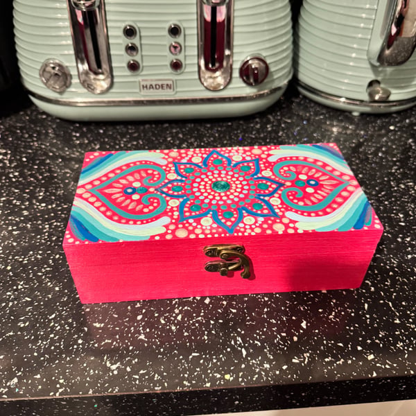 Hand painted Mandala box 