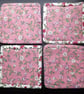 Patchworked textile Coaster set - Image 2