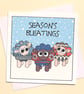 Christmas Cards Bulk Pack of 5 or 10, mix and match cute animal designs - Image 4