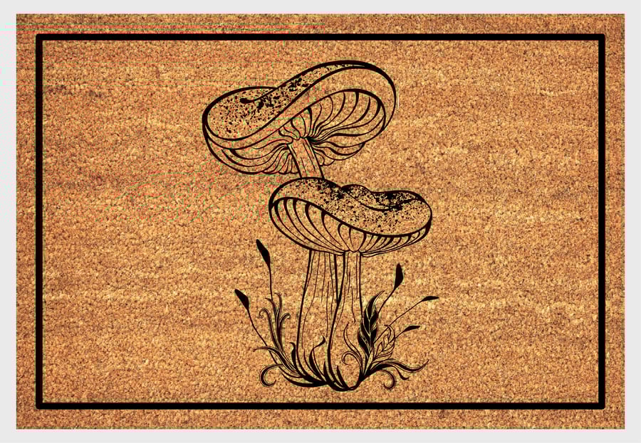 Mushroom Door Mat - Mushrooms Welcome Mat - 3 Sizes