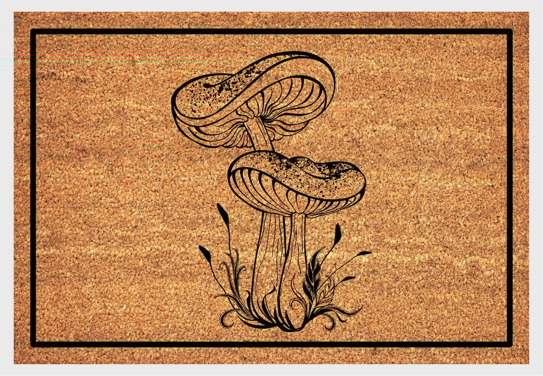 Mushroom Door Mat - Mushrooms Welcome Mat - 3 Sizes