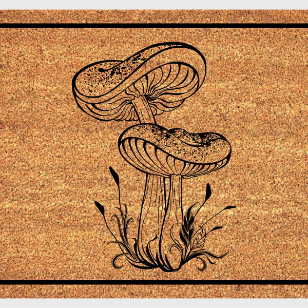 Mushroom Door Mat - Mushrooms Welcome Mat - 3 Sizes