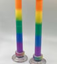 2 wooden candlestick holders - Image 3