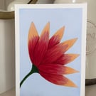 Hand painted blank greeting card