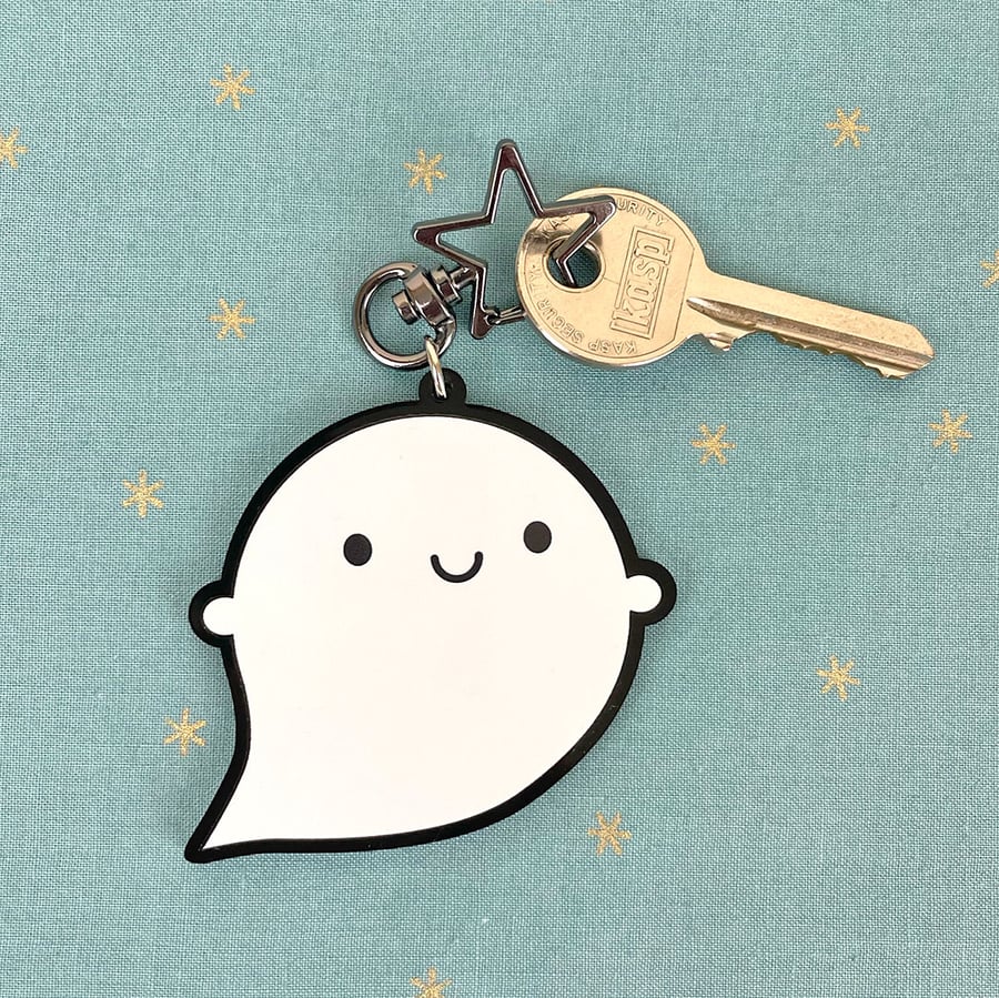 Happy Ghost Kawaii Keyring or Keychain