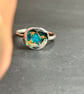 Enamel Ring, water-cast ring, blue and gold ring, blue enamel ring, gift for her - Image 4
