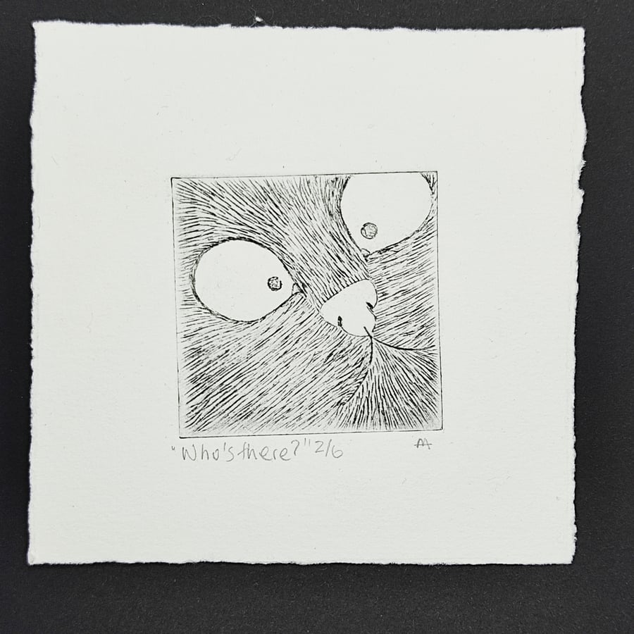 Cat face drypont print