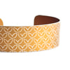 Leaf pattern aluminium cuff mustard