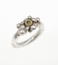 Silver Cluster Ring with Peridot - Image 1