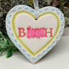 Small Ceramic heart decoration Swear words 