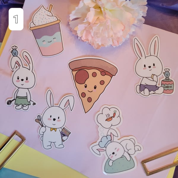 Stickers die cut stickers The Little Bunny Bakery stickers