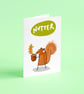 Nutter squirrel Autumn card  - Image 1