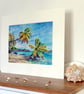 Original  Watercolour of Idyllic Tropical Beach - Image 9