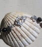 Blue Jade & Blue Goldstone (Sandstone) Gemstone Silver Heart Beaded Necklace - Image 5