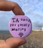 TA stands for Totally Amazing Teaching Assistant Gift Pocket Pebble - Image 2