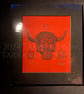 Dorset Ooser - Ltd. Ed. Lino Print - Black on Red design - Image 3