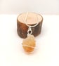 Citrine Tumble Stone Necklace, Wire Wrapped Gemstone, Citrine Necklace - Image 3
